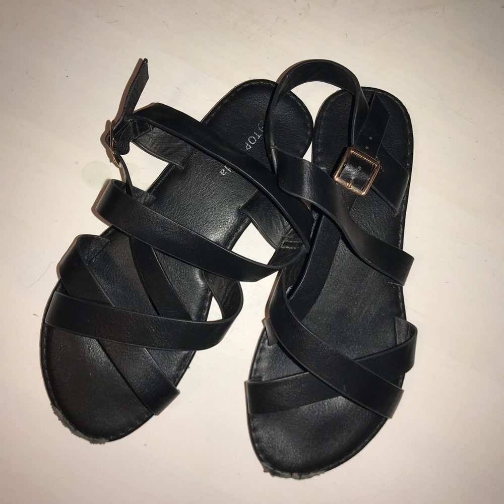 Black strappy sandals
